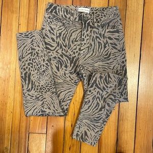 Animal pattern jeans